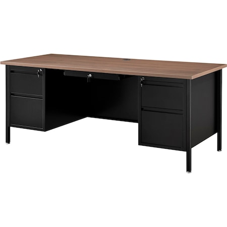 Interion By Global Industrial Teacher's Desk, 30 in D X 30-1/2 in H, 72 in W X 695633WN